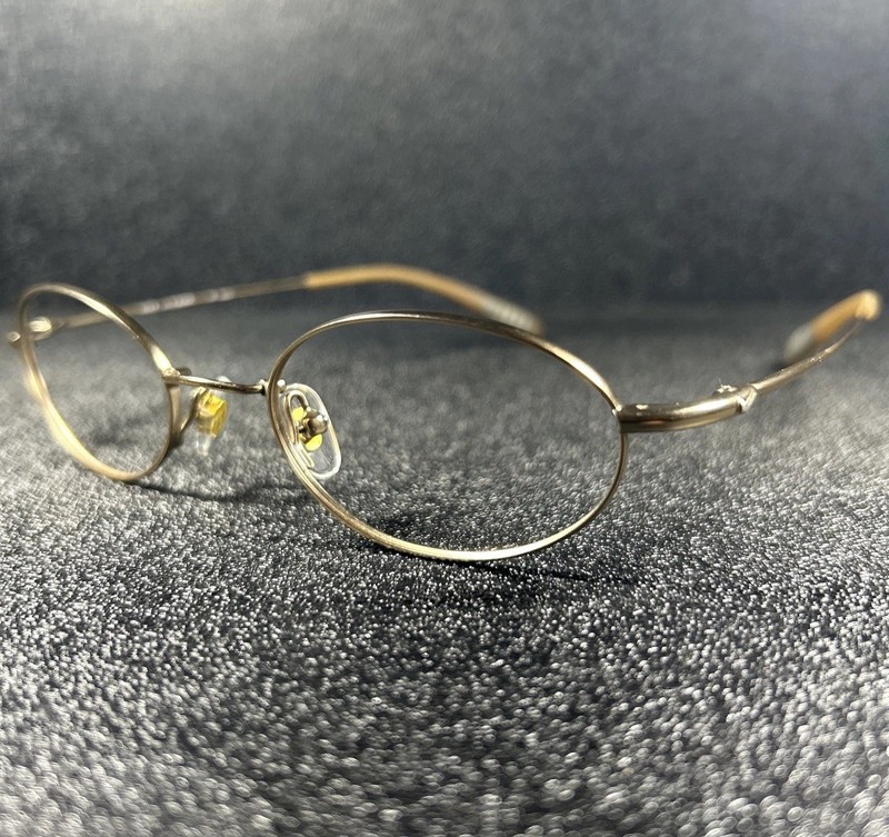 Original Nike Flexon Eyeglasses 4006 718 Gold Brown Oval 48-20 140 Japan
