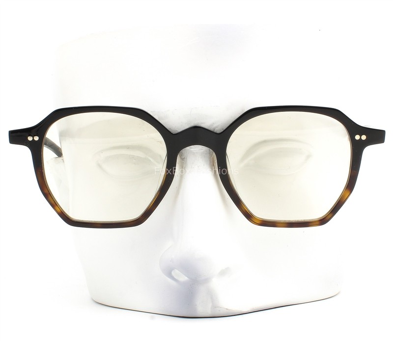 Oliver Peoples Gio Ponti-5 Eyeglasses Clip-On Sunglass Black Brown Havana w/case gallery