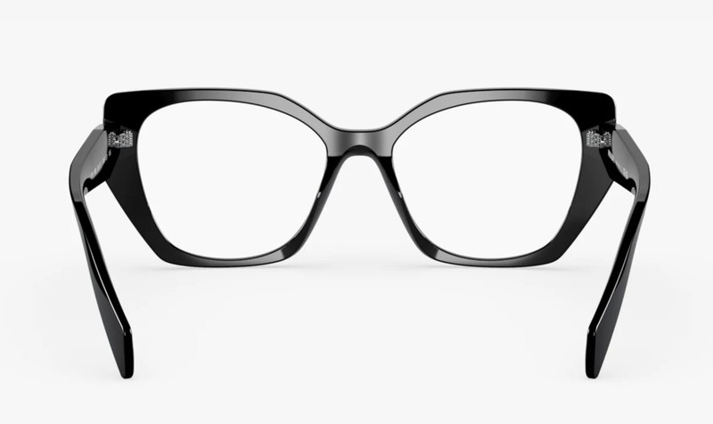 New PRADA Cat-Eye Eyeglasses VPR 18W 1AB-1O1 54-17 145 Shiny Black CatEye Frames gallery