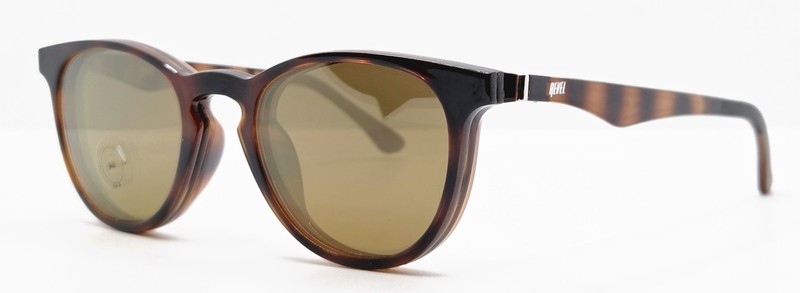 NEW REVEL 58-000015 TORTOISE AUTHENTIC EYEGLASSES SUNGLASSES W/CLIP ON 47-19-135 gallery