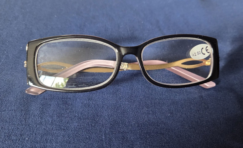 Women’s Black Rectangle Full Rim, Solid Pattern Eyeglass Frames, Plastic/Metal
