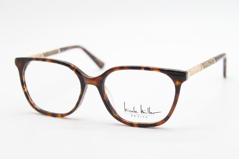 NEW NICOLE MILLER NMP025 C01 TORTOISE GOLD AUTHENTIC EYEGLASSES 51-15
