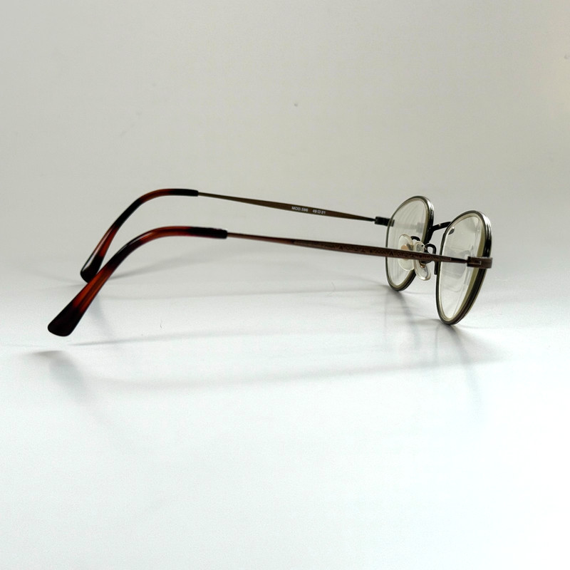 SAKI Japan Mod 586 Eyeglasses Frame Only 49-21-145 Full Rim Bronze Round gallery