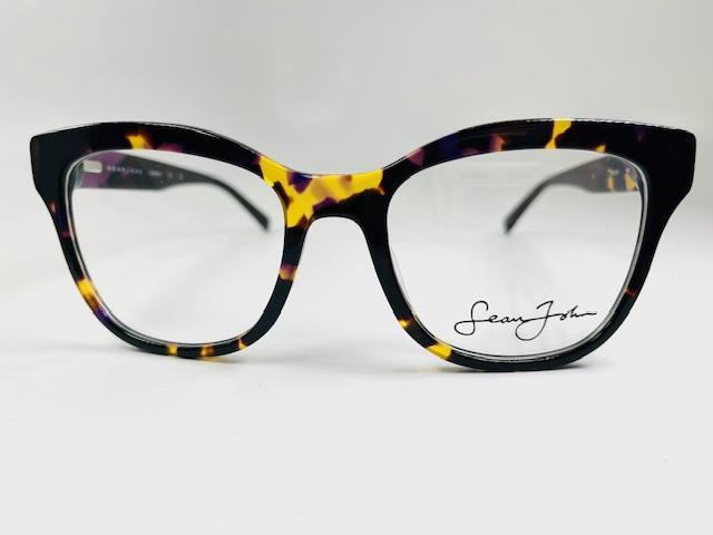 New SEAN JOHN SJLO 6048E 518 Brown & Purple Tortoise Eyeglasses 56/20/145