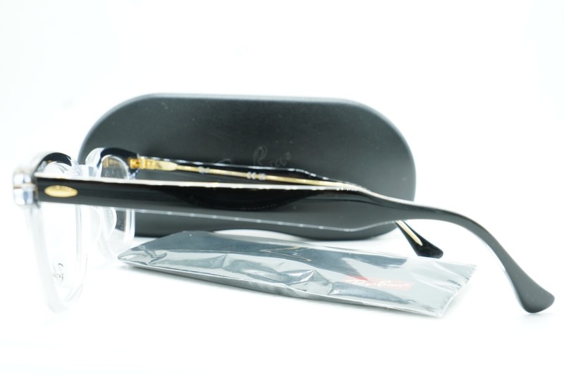 RAY BANS RB 5398 2034 BLACK AND CLEAR AUTHENTIC EYEGLASSES 48-21 145 W/CASE gallery