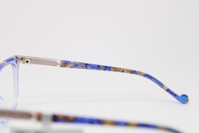 NEW PURE P-6005 N 456 CLEAR BLUE BROWN GREY MARBLE AUTHENTIC EYEGLASSES 52-17 gallery