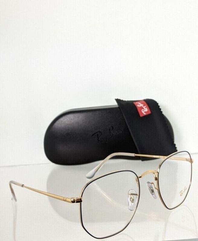 Brand New Authentic Ray Ban Eyeglasses RB 6448 3105 Rectangle 51mm RB 6448 Gold gallery