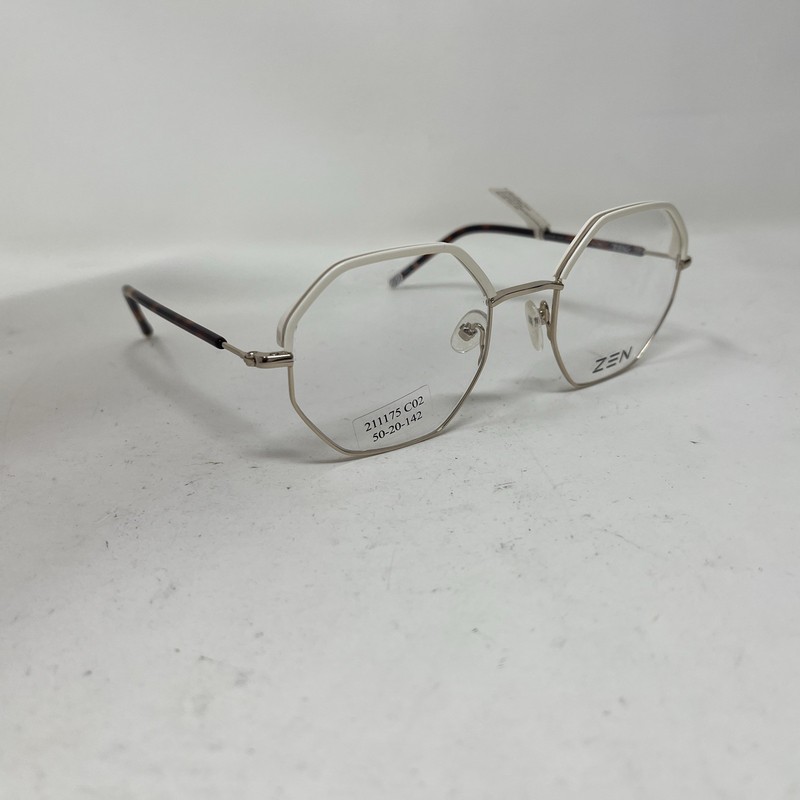 ZEN EYEWEAR 211175 C02 ZINKIL 50-20-142 WHITE TORTOISE GOLD EYEGLASSES I199 gallery