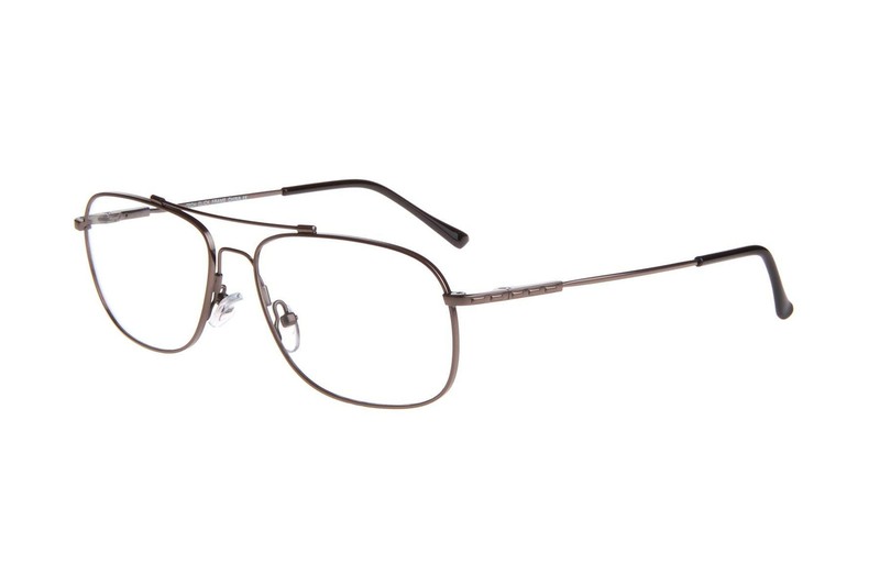 NEW ITECH Matte Gunmetal CLICK Memory Metal & Titanium Eyeglasses 57mm with Case