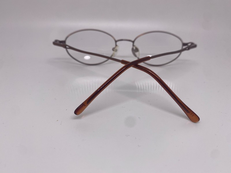 BRAND NEW WOMEN EYEGLASSES ECCA WM 5038 BR BROWN METAL RX OVAL FRAMES 49-18-135 gallery