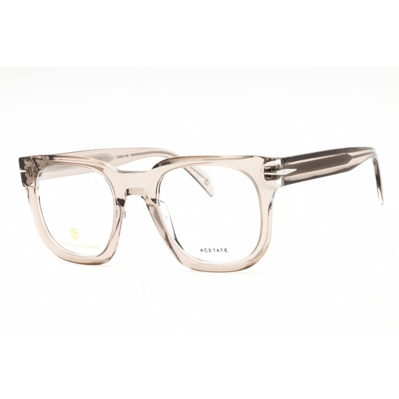 David Beckham Men’s Eyeglasses Beige Crystal Plastic Full Rim DB 7123 0SD9 00