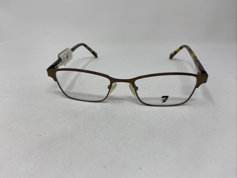 7 FOR ALL MANKIND GOLDEN GATE BROWN TORTOISE 50/19/138 FLEX HINGE :G31