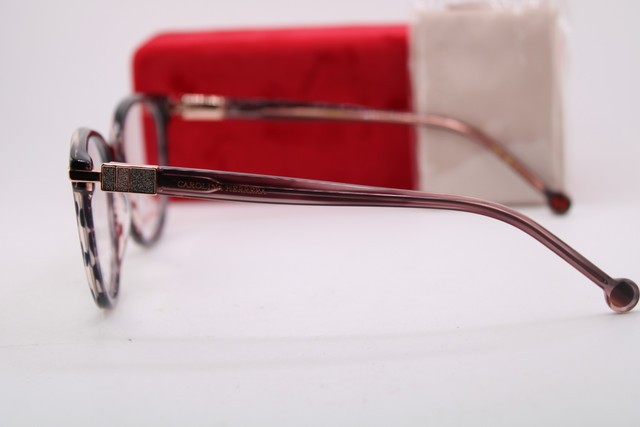 NEW CAROLINA HERRERA HER 0156 1ZX GREY HORN ROSE GOLD AUTHENTIC EYEGLASSES 53-18 gallery