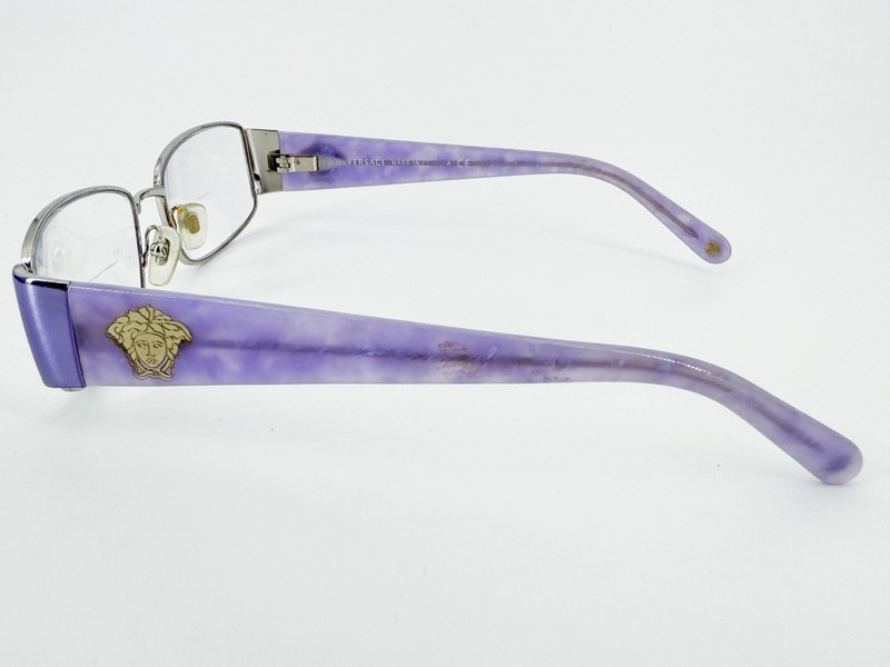 Versace 1154 Eyeglasses FRAMES 1103 Purple 52[]16-135 Silver Italy L276 gallery