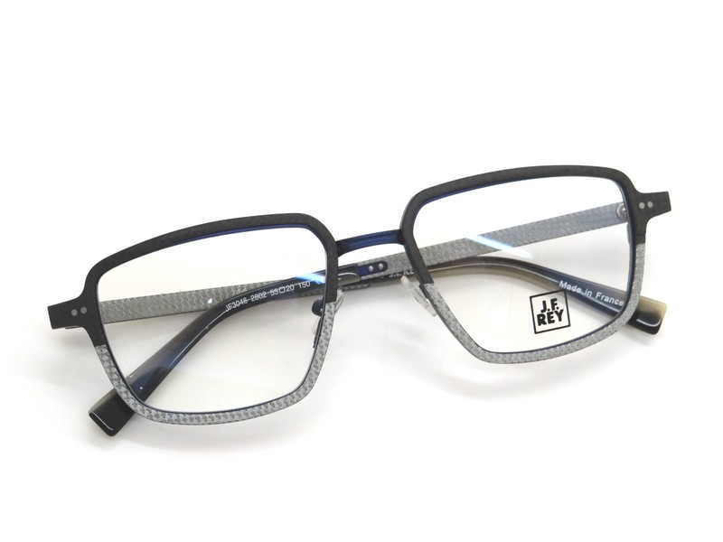 J.F. REY JF3046 2802 Grey/Silver Carbon 55mm Authentic Eyeglasses