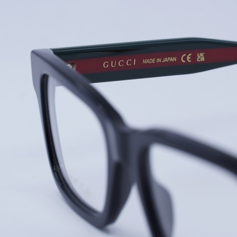 Gucci GG1865O 004 Black/Green/Red 52mm Eyeglasses New Authentic gallery