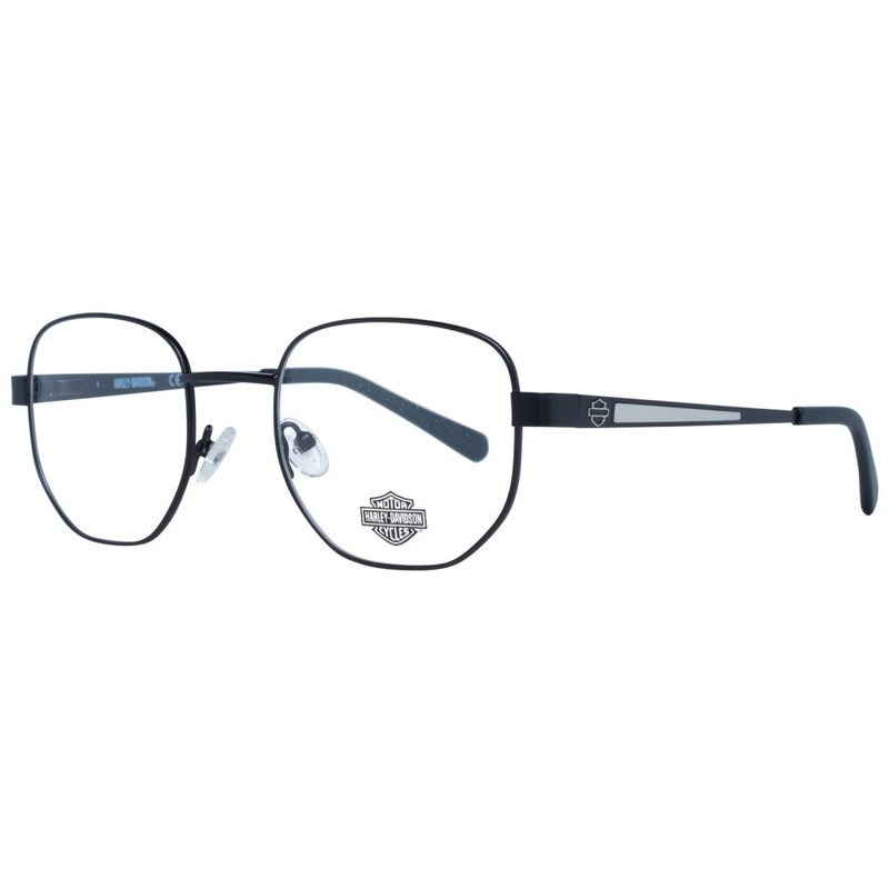 Harley Davidson HD0881 002 Matte Black Metal Round Eyeglasses Frame 50-21-145 HD gallery