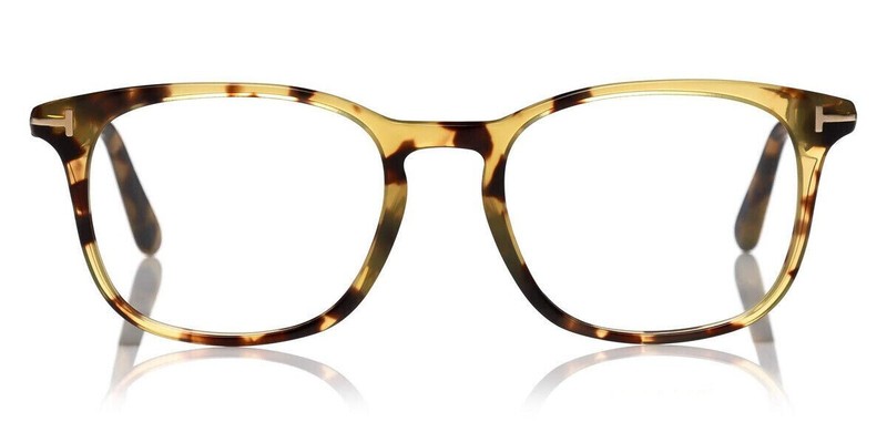 Tom Ford Eyeglasses FT 5505 053 Blonde Havana Frame Clear Demo Lens 52mm New gallery