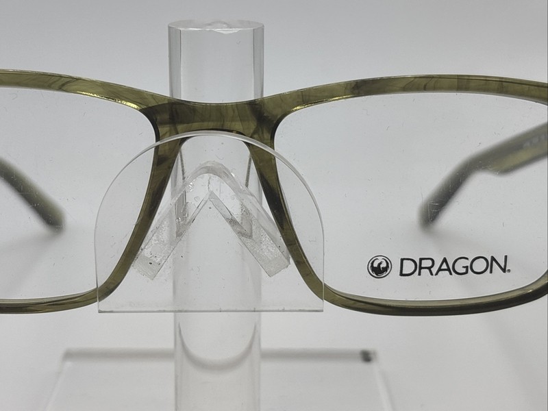 Dragon Quinton DR201 318 54/18 140 Men’s Olive Horn Full Rim Eyeglasses gallery