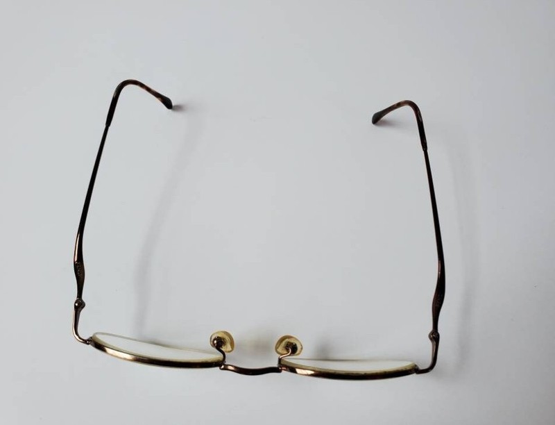 Vintage FENDI Womens Copper Half Rim Small Oval Eyeglasses Frames 90s 46-20 gallery