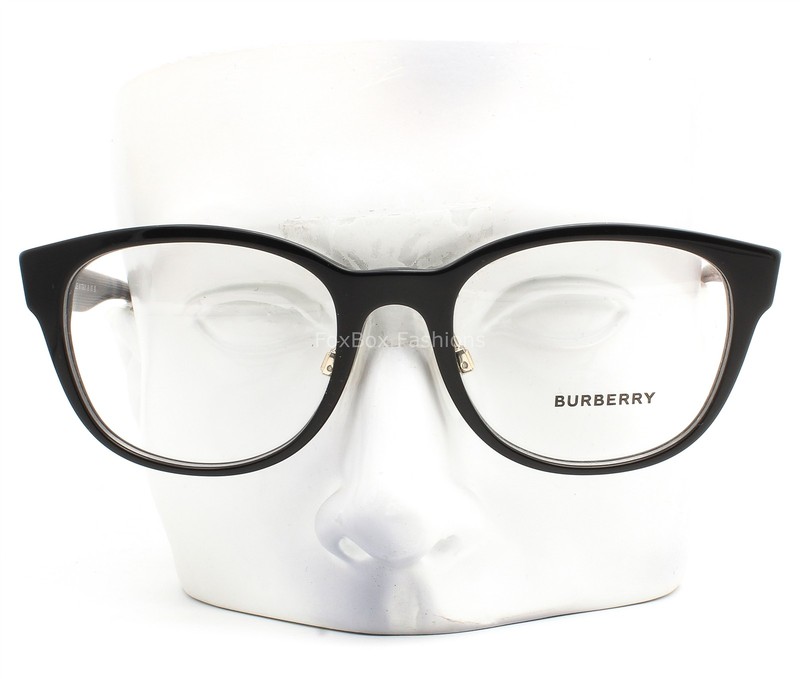 Burberry Eyeglasses Glasses B 2381D 4041 Gloss Black on Brown Plaid 51mm w/case gallery