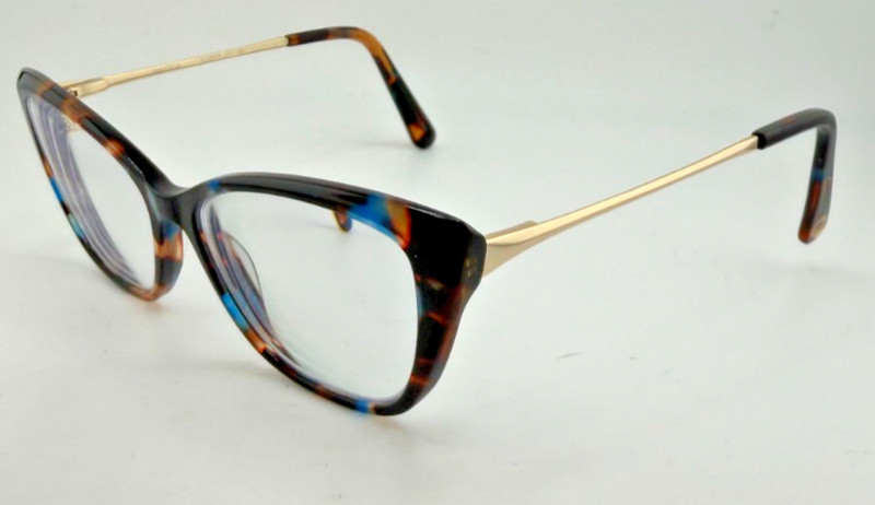 NAUTICA EYEGLASSES FRAMES ONLY NLO5016 BROWN / BLUE TORTOISE CAT EYE 52-14-140