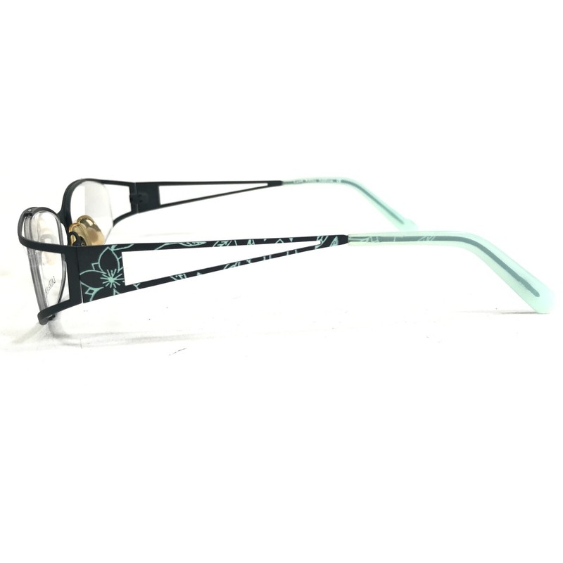 Laura Ashley Eyeglasses Frames Dove Addison Blue Floral Semi Rim 54-18-135 gallery