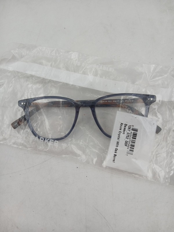 Warby Parker Dawson Eyeglass Frames 49-17-145 Medium Glasses Oak Barrel Azure