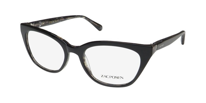 NEW ZAC POSEN CEDELLA EYEWEAR PLASTIC FULL-RIM WOMENS 50-17-135 BLACK BK CAT EYE