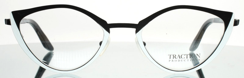 TRACTION PRODUCTIONS Nyugat Noirblanc Black White Womens Cat Eye Eyeglasses gallery
