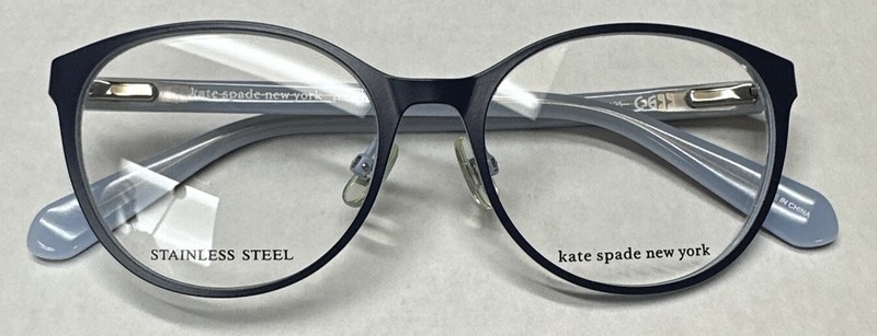 NEW Girls KATE SPADE CARPI 0PJP BLUE 46-15-125 Stainless Steel Eyeglasses Frames
