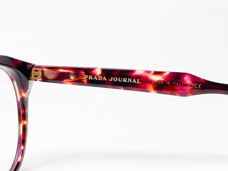 NEW Prada VPR13S UBO-1O1 Women's Eyeglasses Frames Brown/Violet Havana 48/18~140 gallery