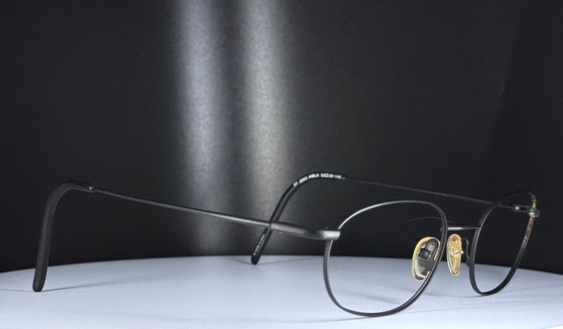 VTG SUNFOILS SF 2003 MBLK Unisex Black Round Full Rim Eyeglasses FRAMES ONLY