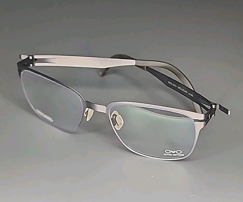 Handmade OVVO Optics 3661 Graphite Lightweight Titanium Eyeglass Frame 50/19/140