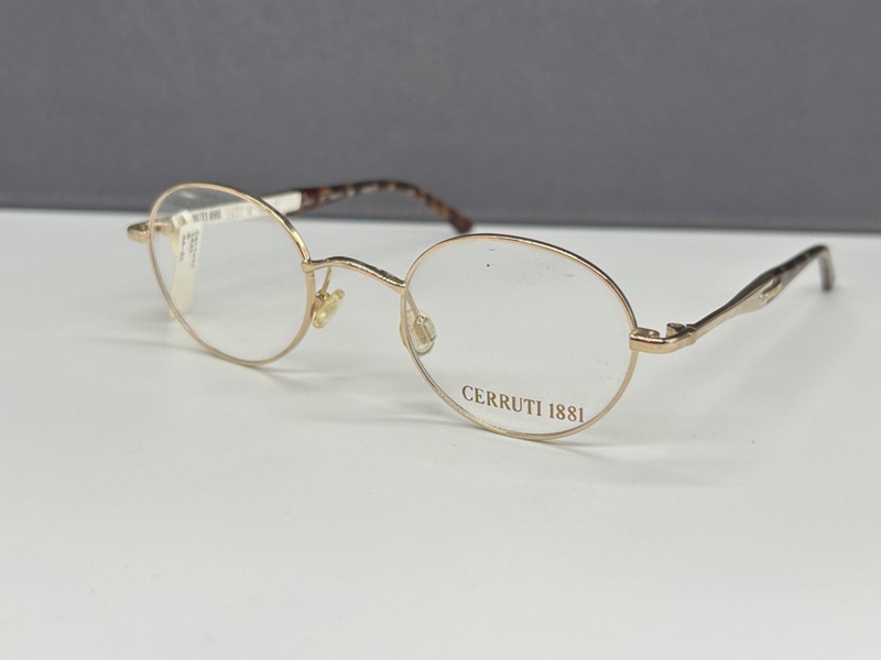 Cerutti 1881 Eyeglasses Frames Men Woman Round Gold Small Lens 1431 Vintage gallery