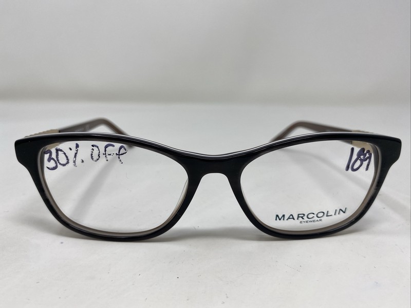 Marcolin MA5016 020 52-16-140 Brown Marble Full Rim Eyeglasses Frame DQ44