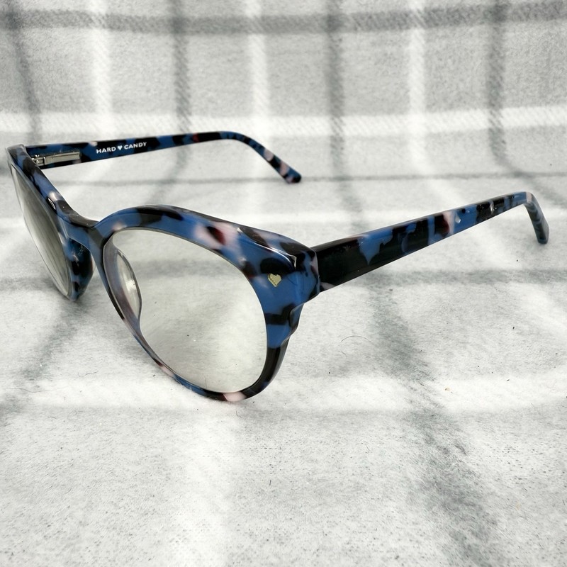 Hard Candy Eyeglasses Round HC26 TTBLU Blue Black Pink Tortoise 48-21 140 gallery