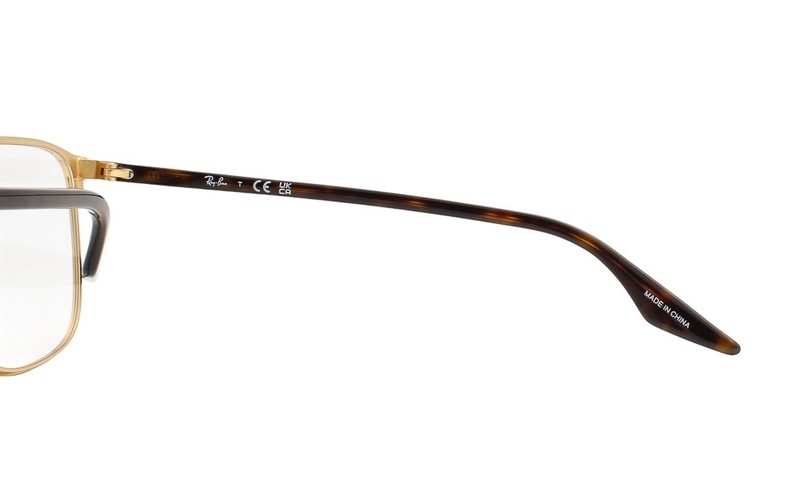 Ray-Ban Eyeglasses Glasses RB 6512 2860 Brushed Gold on Brown Havana 52mm w/case gallery