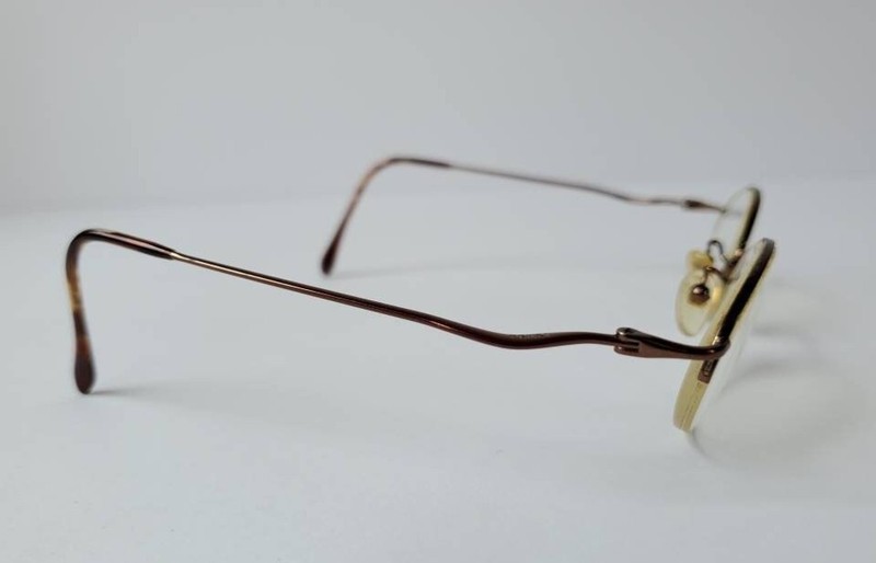 Vintage FENDI Womens Copper Half Rim Small Oval Eyeglasses Frames 90s 46-20 gallery