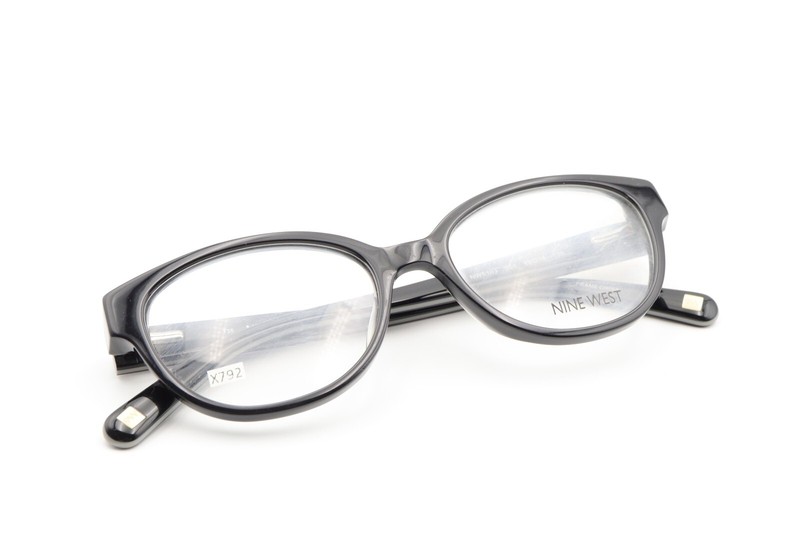 NINE WEST NW5101 001 Polished Black / Cheetah 49-16-135 Frames Flex Hinges X792