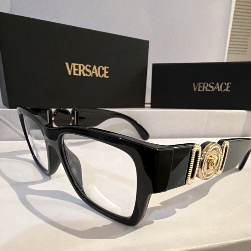 Versace Women Black Square Full Rim Eyeglasses Designer 3368-U GB1 53/17 140