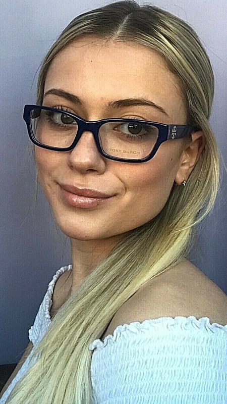 New TORY BURCH TY Blue 51mm Cat Eye Rx-able Women's Eyeglasses Frame . gallery