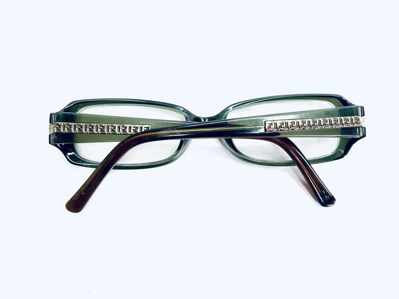 Fendi Eyeglasses Rectangular Green Brown Clear Lucite Italy F932 317 53 15 135 gallery