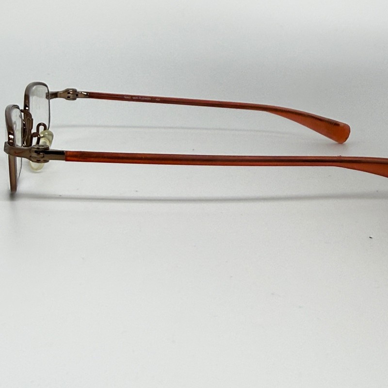 Nike 4617 222 Flexon Eyeglasses Frames Brown Orange Rectangular 45-19-130 21572 gallery