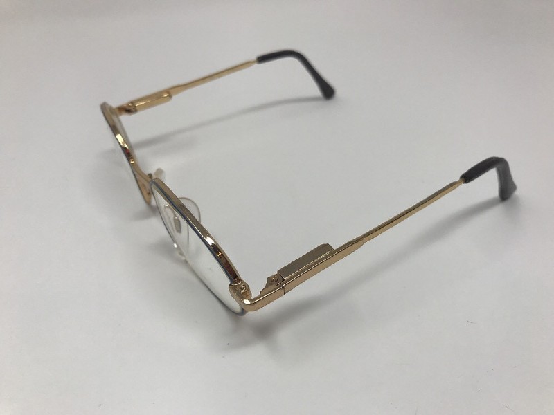 Anthony Martin Eyeglasses Becky 45-16-120mm Gold Blue Metal Full Rim GB27 gallery