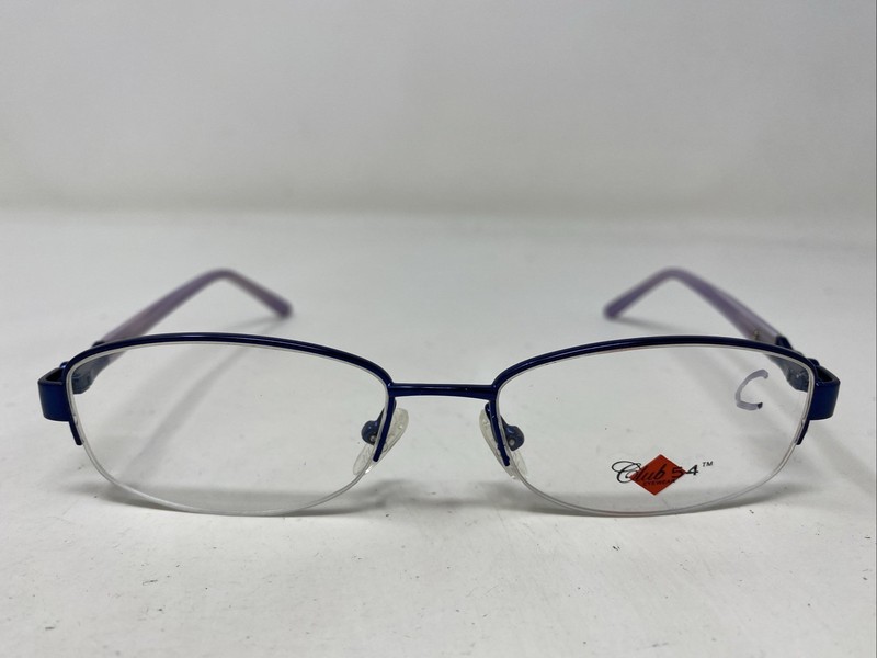 Lido West Club 54 CRYSTAL BLUE 52-17-135 Half Rim Eyeglasses Frame VJ54