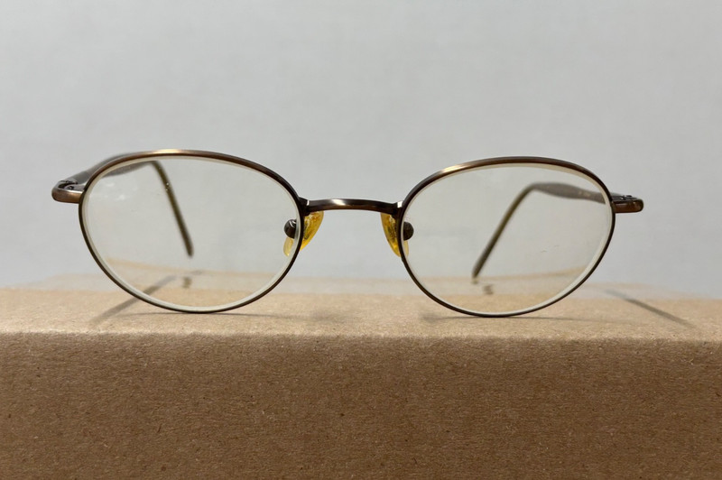 VTG Eddie Bauer SHASTA Eyeglasses Frames 45-19-140 Bronze Metal Oval Full Rim