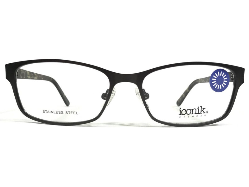 Iconik Eyeglasses Frames Suzy C01 Black Tortoise Rectangular Full Rim 53-16-135