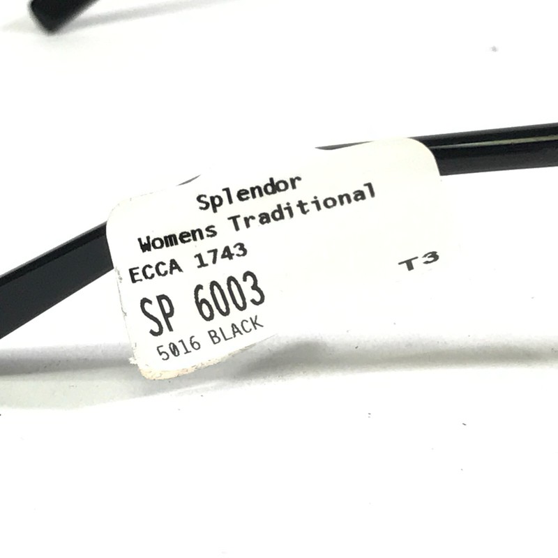 Splendor SP 6003 BK Eyeglasses Frames Black Silver Round Full Rim 50-16-135 gallery