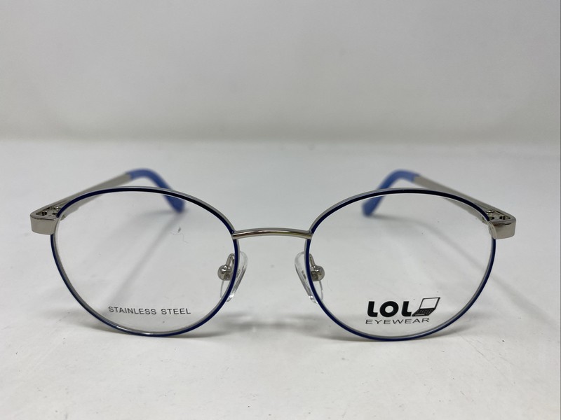 LOL Eyewear LOL-34 BLUE 45-16-125 Blue/Silver Full Rim Eyeglasses Frame 1504
